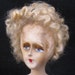 Vintage 20s Art Deco Spooky Chalkware Lace Skirt Half Doll Sewing Pin Cushion