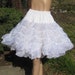 Vintage 50s Snow White Moulin Rouge Can Can Dance Hall Girl Ruffled Nylon Full Circle Skirt Crinoline Petticoat