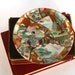 Vintage Chinoiserie Plate. Wall Plate. Dish. Hand Painted. Red. Gold. Turquoise. Blue. Interior Design. Soap Dish. Rhapsody Attic on Etsy.