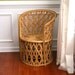 Vintage Rattan Chair. RESERVED. Fall Autumn Home Decor. Wicker. Geometric. Mid Century. Outdoor Alfresco Seating. Boho. Bohemian Chic.