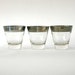 Tumblers. Barware. Vintage Tumblers. Silver Rimmed Tumbers. Shot Glasses. Vintage Barware. Mad Men. Men Centric. Cocktail Party. Collection.