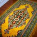 Vintage Rug. Golden Yellow. Eclectic. Bohemian Home Decor. Vintage Woven Wall Hanging Tapestry. Eclectic Fall Autumn Home Decor. Colorful.