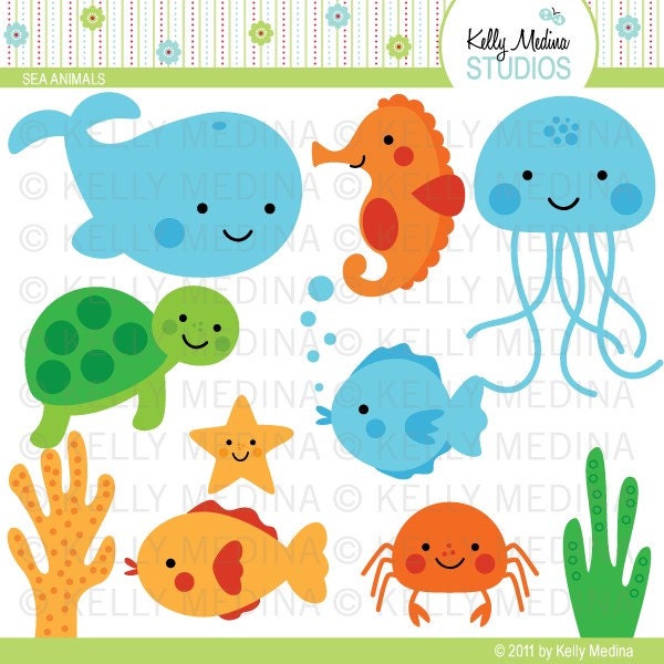 Download Cute Baby Sea Animals Clipart Baby Ocean Ani Baby Ocean Ani Honey