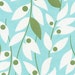 Nicey Jane Lindy Leaf Blue HB15 by Heather Bailey- 1/2 Yard Quilt Fabric