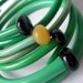 Upcycled Knitting needle bracelets-Set of 4 -Lime Cocktail -MEDIUM
