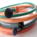 Statement Jewelry Vintage knitting needle bracelets Turquoise Peach LARGE