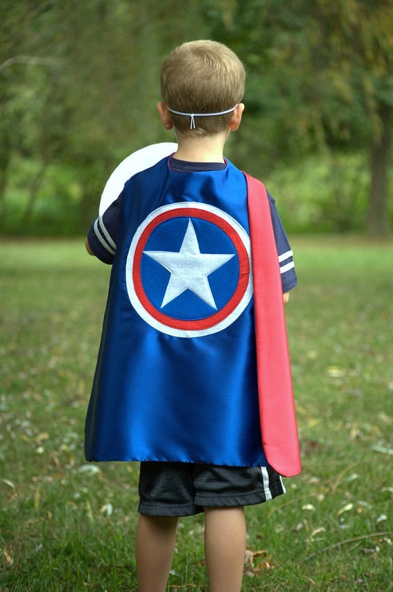 Boys Captain America Super Hero Cape