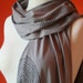 Jersey Scarf in Organic Cotton and Bamboo, Gray with Slate Gray Mosaic