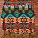 AZTEC tribal pencil skirt with leather FRINGE stretchy colorful native american western