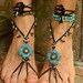 black BELLY DANCE BAREFOOT sandals hand made sole less shoes foot jewelry photography props hippie bohemian wedding sandals