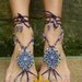 Bohemian DREAM BAREFOOT SANDALS sole less sandals beach wedding rainbow dance jewelry slave anklet foot jewelry bohemian shoes unique