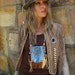 custom make DENIM medicine bag tribal american INDIAN medicine bag with FEATHER charm turquoise suede leather beaded necklace
