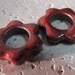 Pomegranate Flower Links - Handmade Ceramic Beads by Starry Road Studio