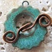 Off-set Toggle Clasp in Copper Patina - Handmade Organic Ceramic Toggle Clasp