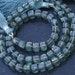 New Stock, Full 8 Inch Strand Mystic GREEN Quartz Faceted 3D BOX, 6-7mm Long,Manufacturers Price