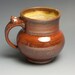 Coffee or tea cup - porcelain mug with persimmon glaze - 381