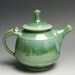 Reserved for Ritva - Handmade jade green porcelain two plus cup teapot - 424