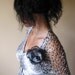 NEW Silver Nights Shrug - Luxury and Elegant Shrug Bolero in Black White Silver