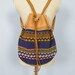 Vintage Ethnic Leather Back Pack Shoulder Bag RUCKSACK American Indian Pouch