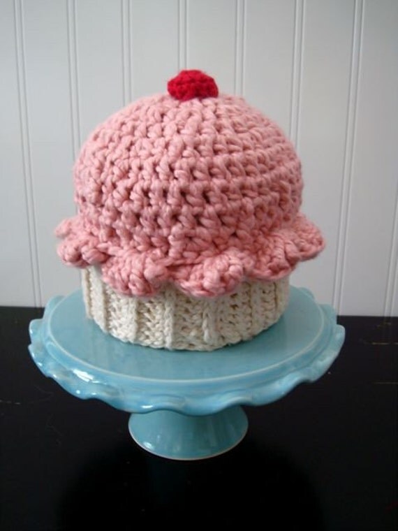 Items similar to Crochet Cupcake Hat on Etsy