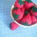 Fabric Strawberry decoration ornament or pin cushion