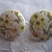 Vintage Spring Time Porcelain Flowered Pierced Earrings