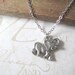 REMEMBER lucky elephant charm necklace (silver)