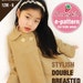 Stylish kids double breasted coat ( Age 1 to 6 ) PDF patterns