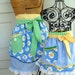 Daisy and Gingham Apron Set Mother Daughter Matching Half Aprons