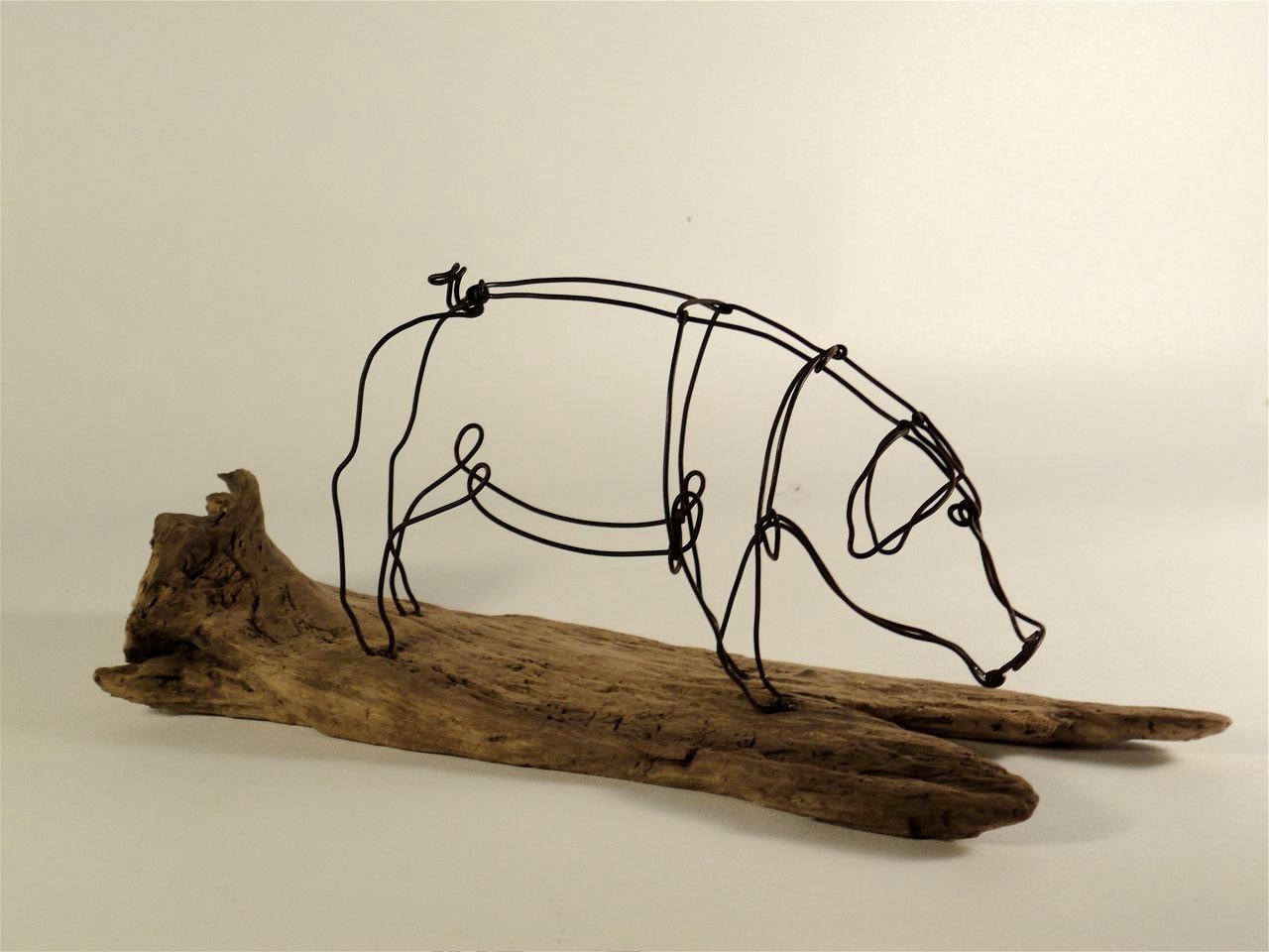 Pig Wire Sculpture