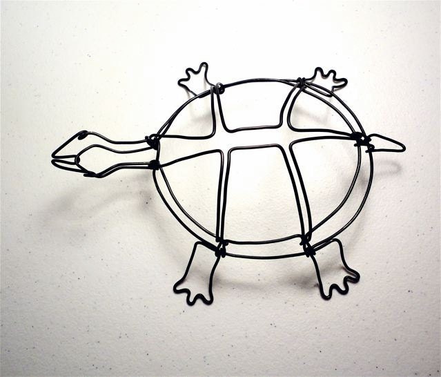 Turtle Wire Sculpture Reserved for Kathy by WiredbyBud on Etsy