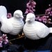 Dove Figurines Porcelain in White
