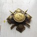 Vintage 1960s Blue Enamel Coin Pendant Brooch