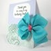 Ariel Birthday Party Favor, Aqua Blue and Pink Hair Bow - Set of 8