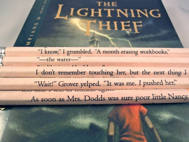 percy jackson wrapped pencil set