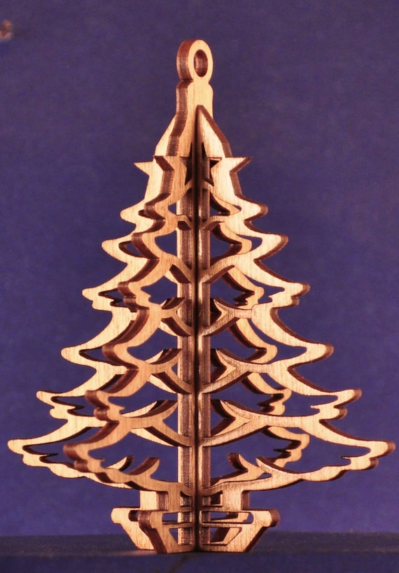 3-D Wood Christmas Tree Ornament