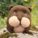 Handmade felted wool hamster brown toy home animal