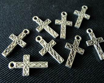 Destash (10) Celtic Cross Charms