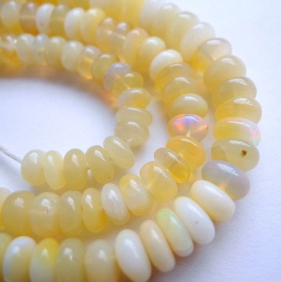 Ethiopian Opal Yellow Opal Gemstone Light Yellow 6mm by JayDsGems