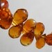 aaa Citrine Beads Faceted Briolettes Natural Dark Golden Color 8mm 9mm