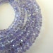 Tanzanite Gemstone Faceted Rondelles Lilac Purple Blue 3mm