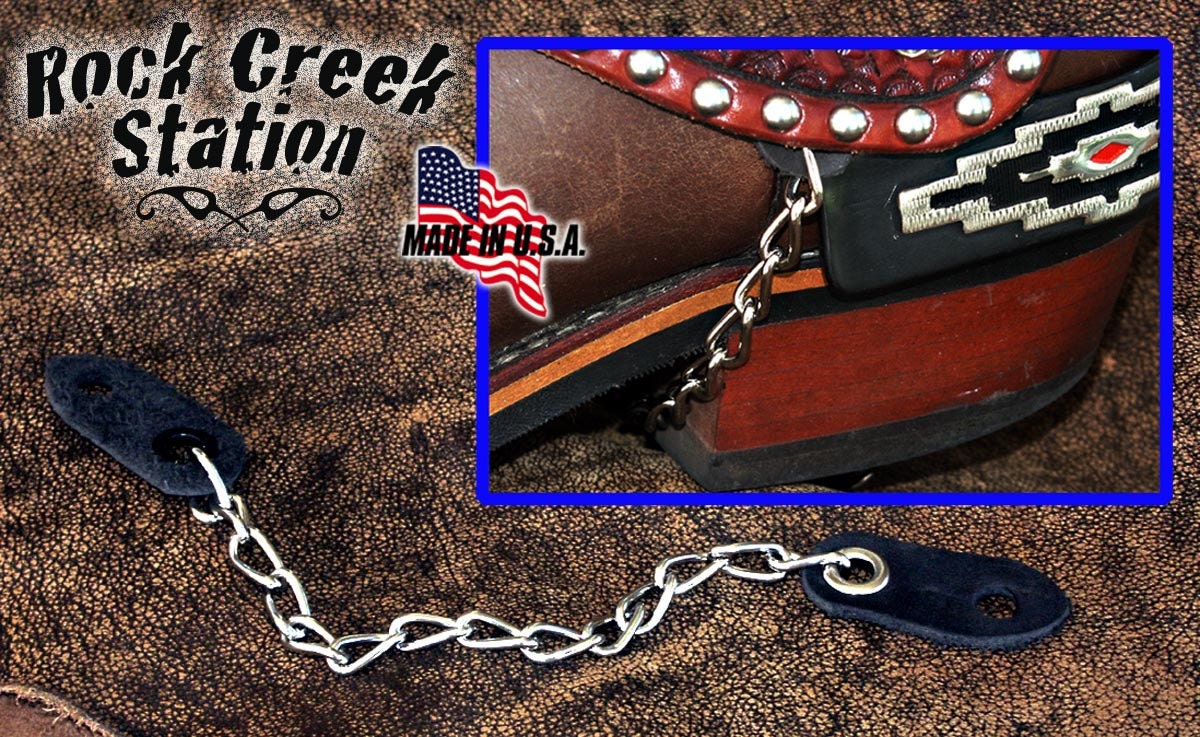 Spur Heel Chains tie down your spurs w/o drilling.
