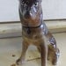RESERVED JACQALOUIE sherpard wolf or shepard like brown porcelain figure unique color for a sheparpard or maybe wolf like dog