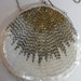 incredible white and gold dark silver beaded shimmer purse so star like and beautiful chain strap