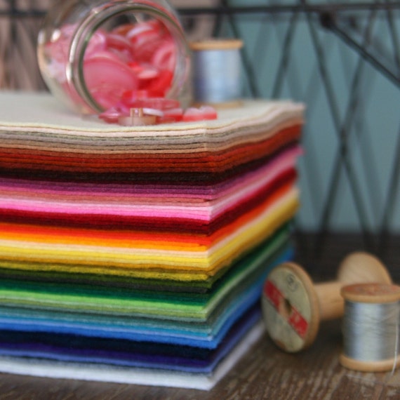 Felt by the Yard // 1/2 yard // Wool Blend Felt Merino