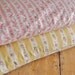 Vintage Pillow Ticking Cover with Zipper - Pink Roses and White