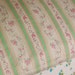 Vintage Pillow Ticking Cover with Zipper - Rose Pink Roses and Mint Green Stripes