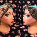Rockabilly Sailor Jerry Style Tattoo Print and Leopard Print reversable bandana/head scarf