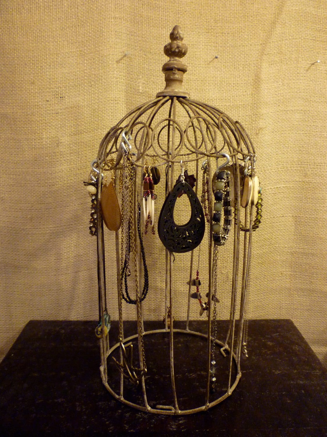 Metal Jewelry Holder Bird Cage