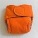 Fleece and Cotton Knit Fitted Diaper Orange and Purple